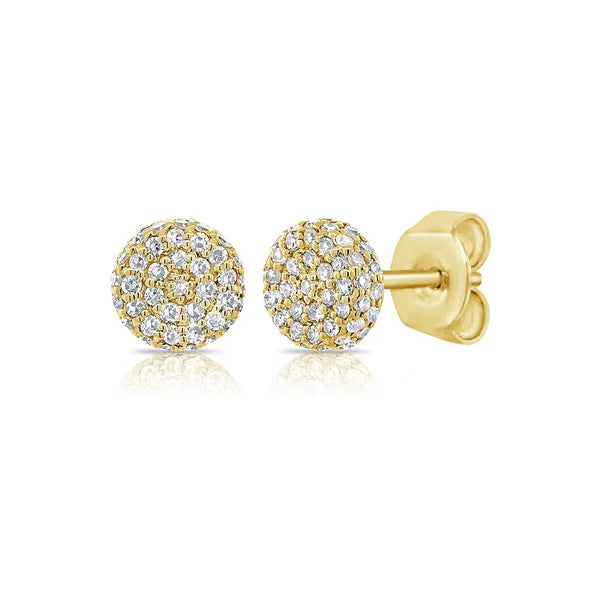Diamond Circle Disc Studs - 1